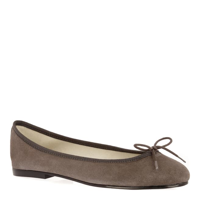 French Sole Grey Suede India Flats