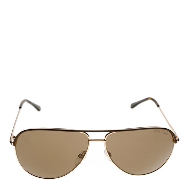 Tom Ford Mens Dark Brown and Gold / Roviex Brown Sunglasses 59mm