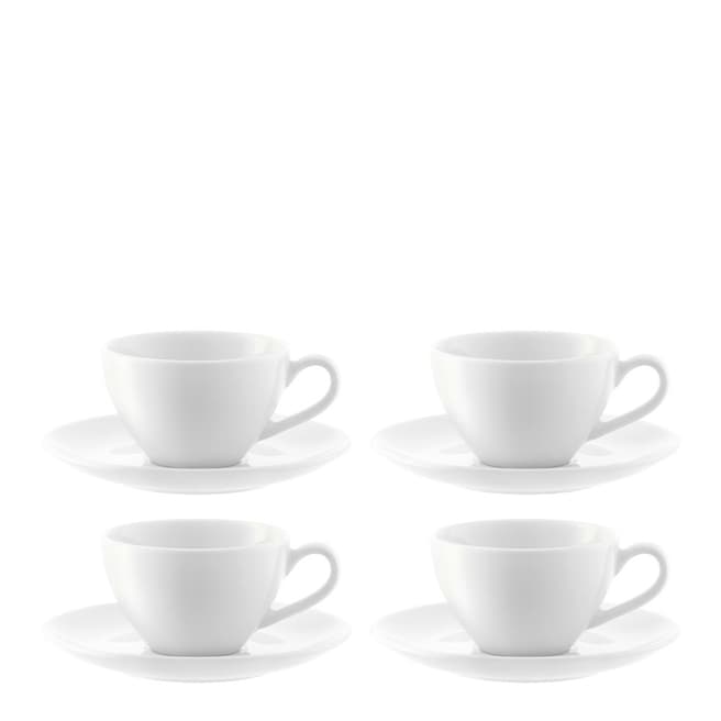 LSA Porcelain Dine Espresso Cup and Curved Saucer