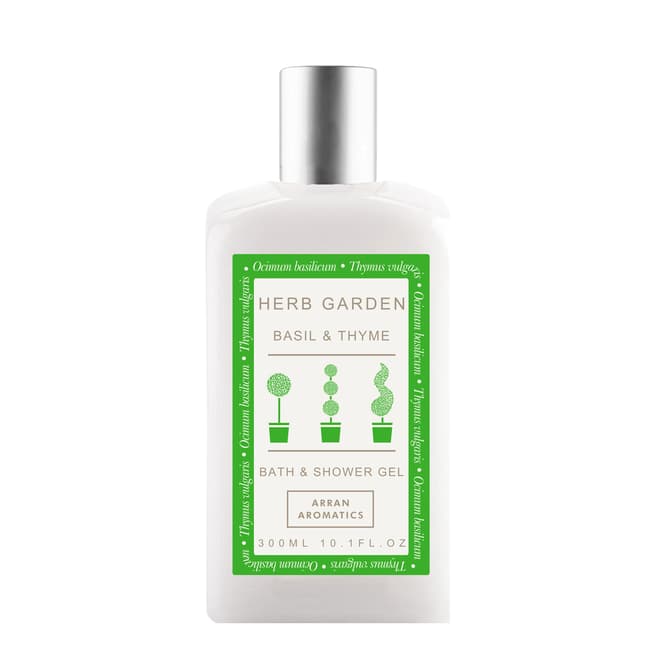 Arran Aromatics Herb Garden Basil & Thyme Bath/Shower Gel 300ml