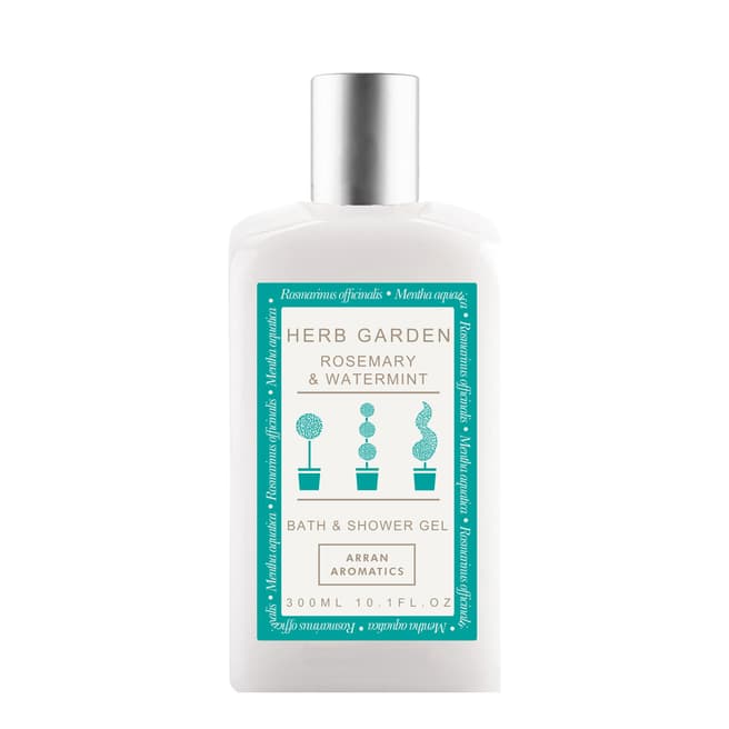 Arran Aromatics Herb Garden Rosemary & Watermint Bath/Shower Gel 300ml