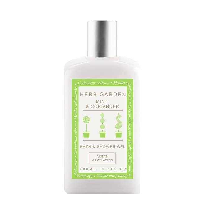Arran Aromatics Herb Garden Mint & Coriander Bath/Shower Gel 300ml