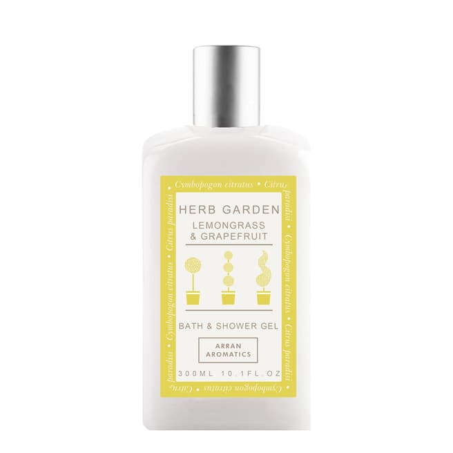 Arran Aromatics Herb Garden Lemongrass & Grapefruit Bath/Shower Gel 300ml
