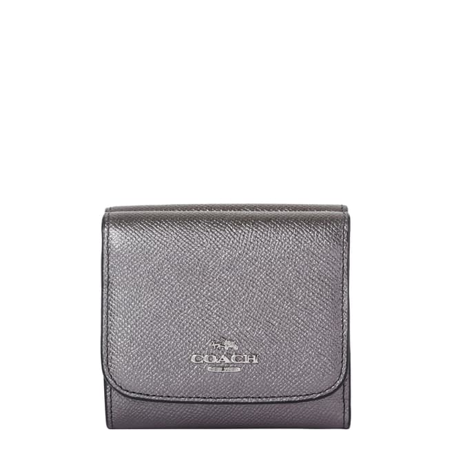 Coach Gunmetal Small Leather Wallet