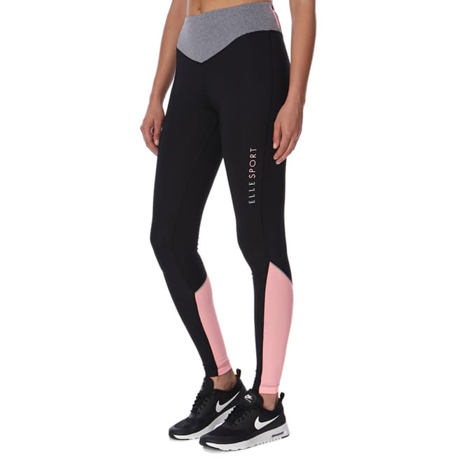 Elle Sport Black/Pink/Grey Training Leggings