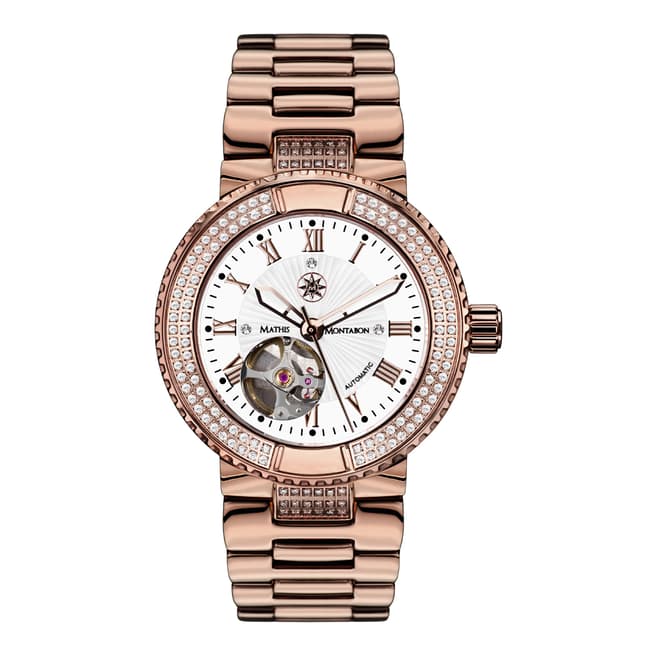 Mathis Montabon Women's White and Rose Gold Stainless Steel Watch