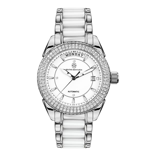 Mathis Montabon Womens White and Silver Stainless Steel Watch