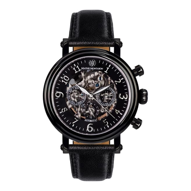 Mathis Montabon Men's Black on Black Leather Watch