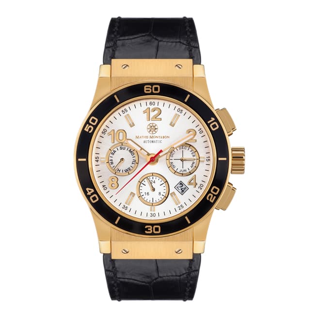 Mathis Montabon Men's Gold and Black Leather Watch