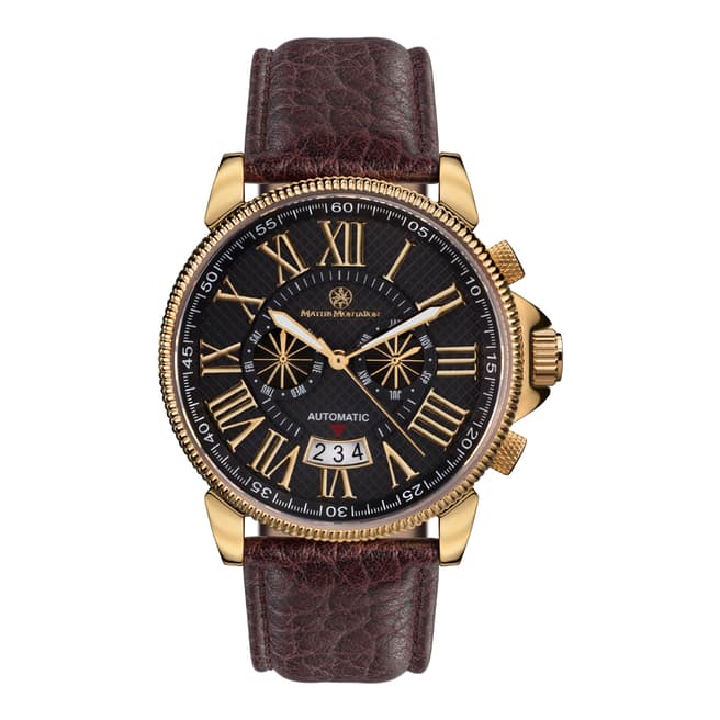 Mathis Montabon Men's Gold and Brown Leather Watch