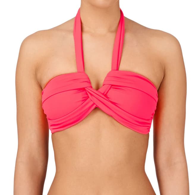 Seafolly Raspberry Twist Bandeau Bikini Top