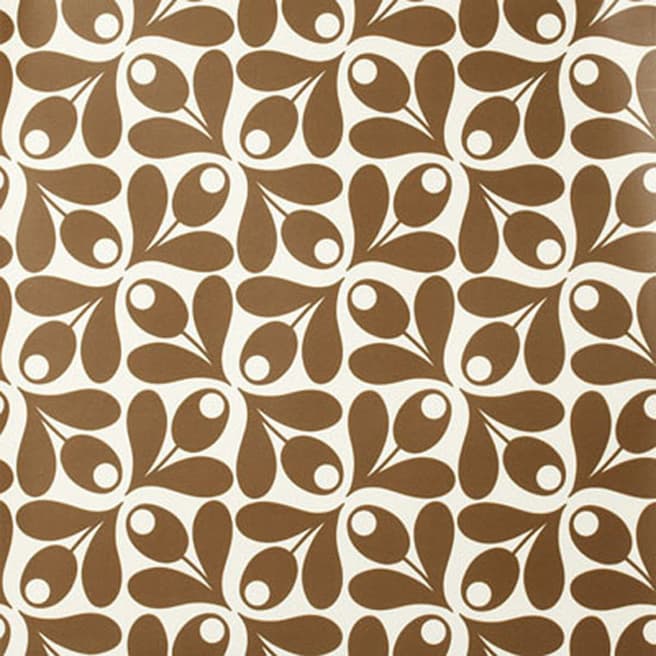 Orla Kiely Cocoa Acorn Print Wallpaper