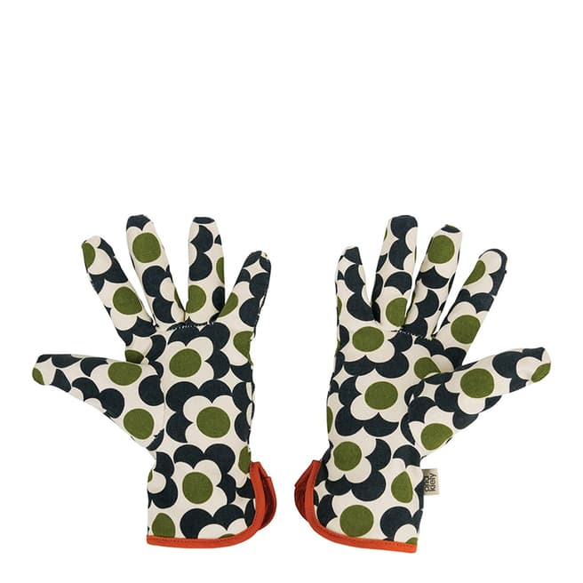 Orla Kiely Green Big Spot Shadow Flower Gloves