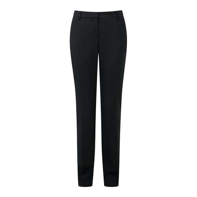 Pure Collection Black Slim Leg Wool Blend Trousers
