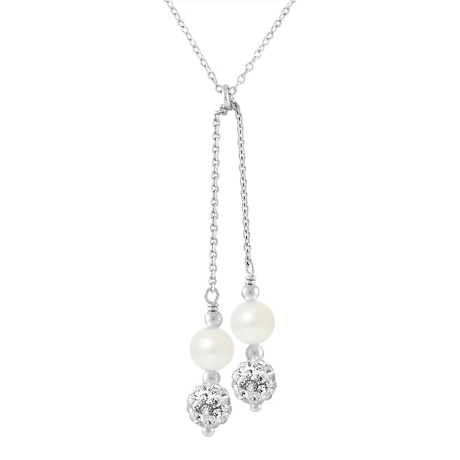 Wish List Natural White Freshwater Pearl Duo Necklace