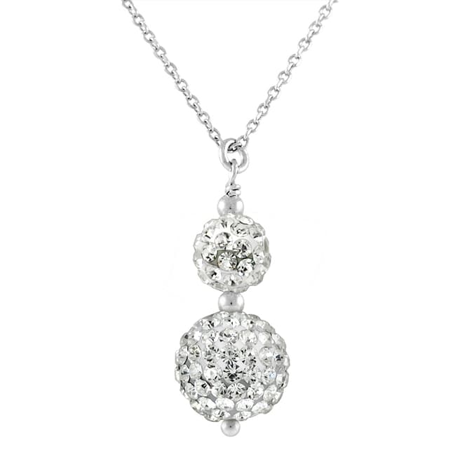 Wish List White/Silver Crystal Duo Necklace