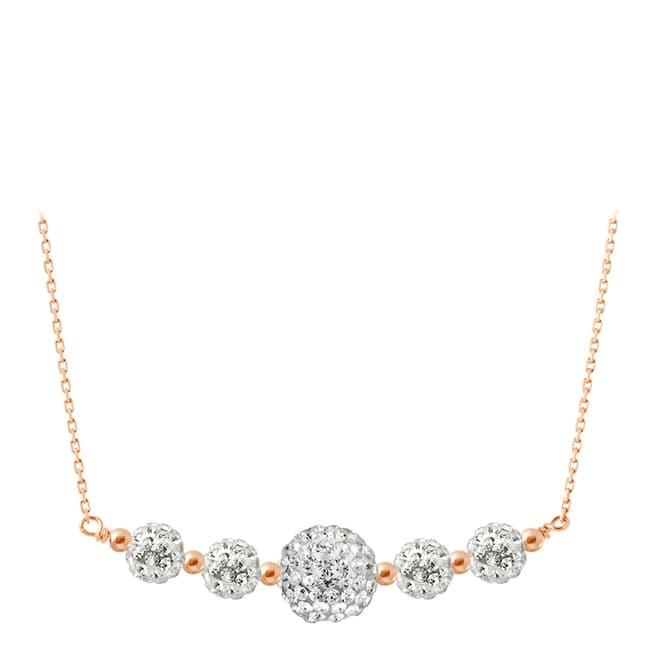 Wish List White/Pink/Gold Crystal Necklace