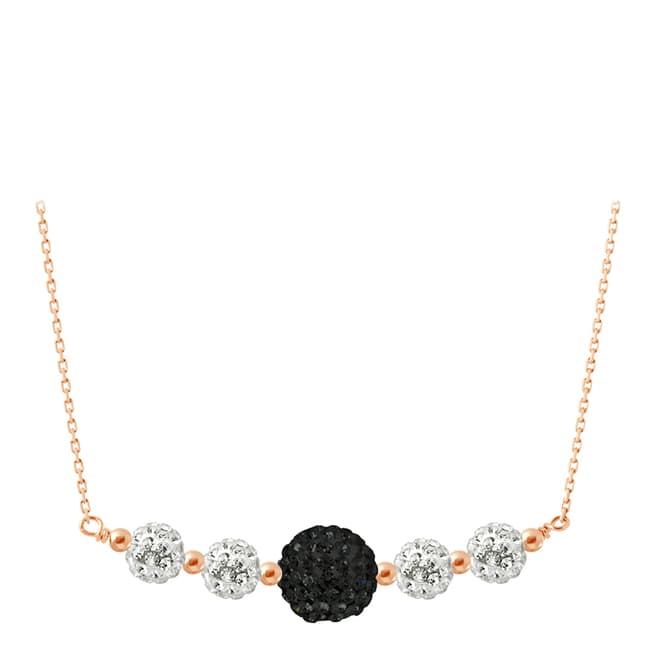 Wish List Black/White/Pink/Gold Crystal Necklace