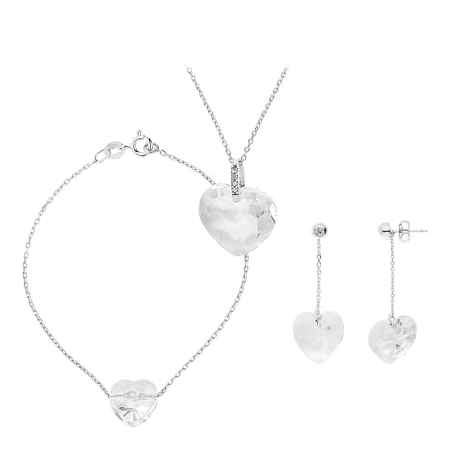 Wish List Silver Parure Heart Necklace