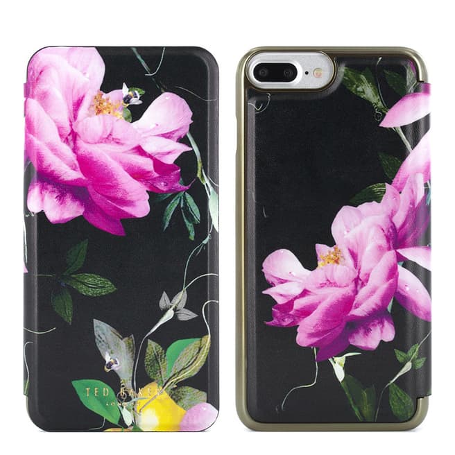 Ted Baker Citrus Bloom Black Venece Mirror Folio iPhone 7 Plus Case