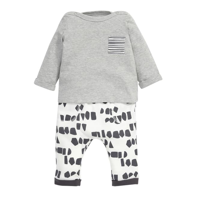 Mamas & Papas Baby Boy's Grey T-Shirt & Joggers Set