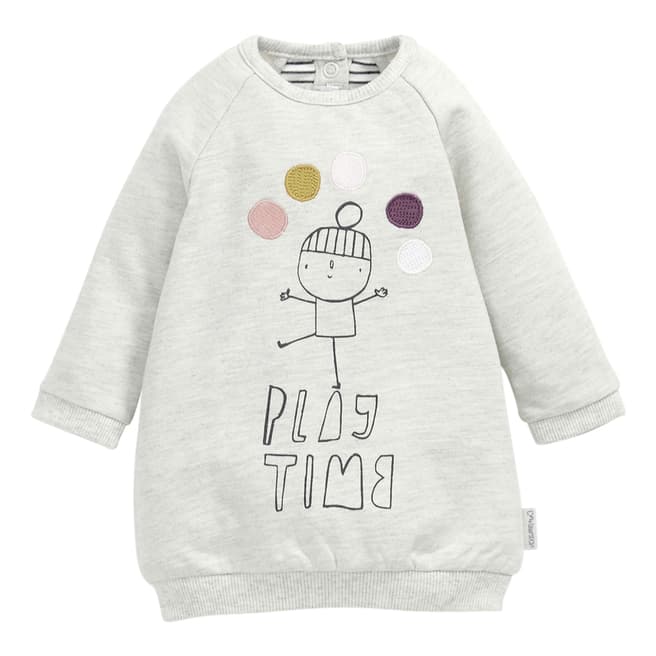 Mamas & Papas Baby Girl's Grey Printed Playtime Sweater Dress