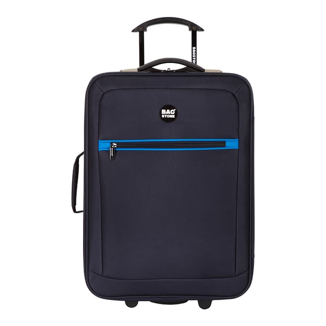 Bagstone Black/Blue Friend 4 Wheels 70cm Suitcase