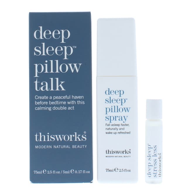 thisworks Deep Sleep Pillow Spray 75ml And Deep Sleep Stress Less 5ml
