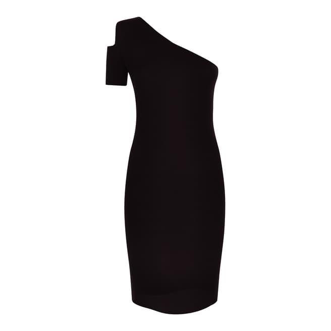 Jaeger Black Cut Out Knitted Dress