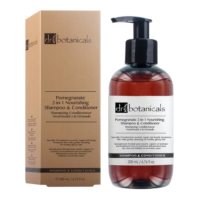 Dr. Botanicals Pomegranate 2 in 1 Nourishing Shampoo and Conditioner 200ml