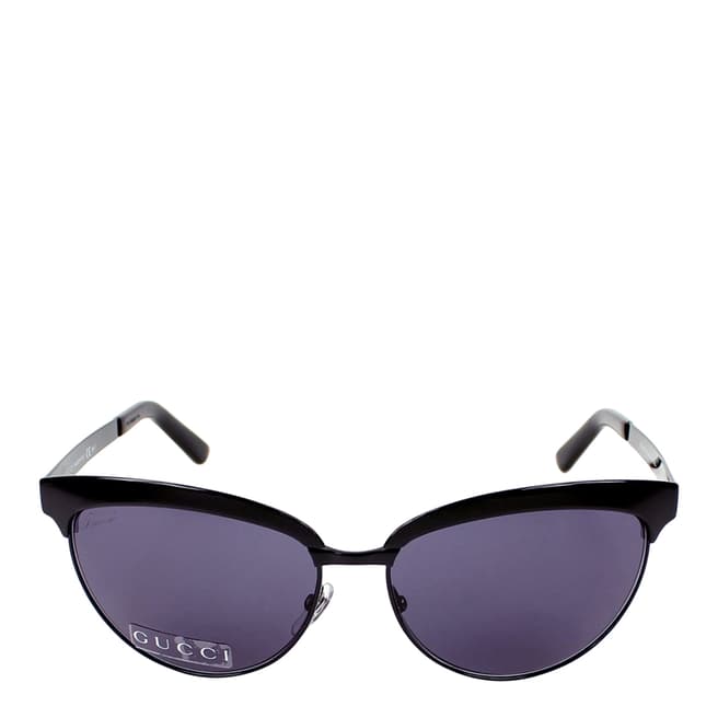 Gucci Women's Shiny Black Sunglasses 59mm