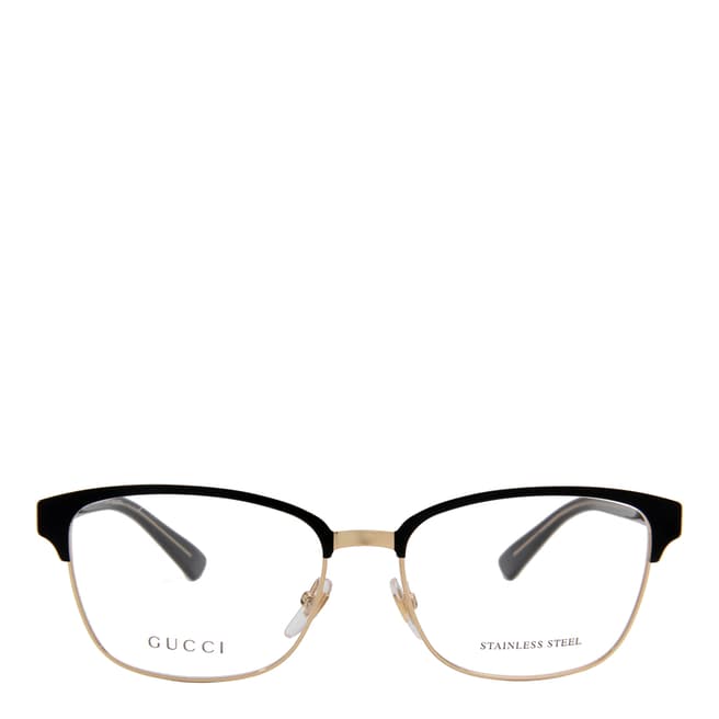 Gucci Women's Black/Gold Glasses 54mm