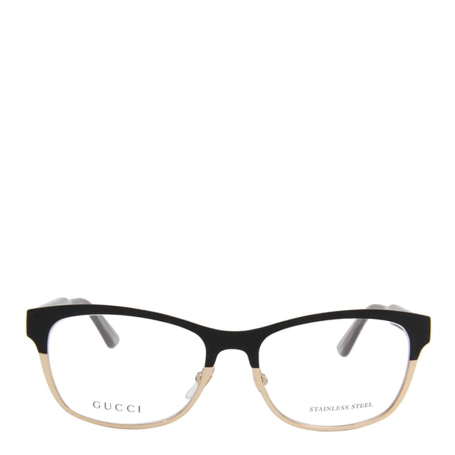 Gucci Women's Black/Gold Glasses 53mm