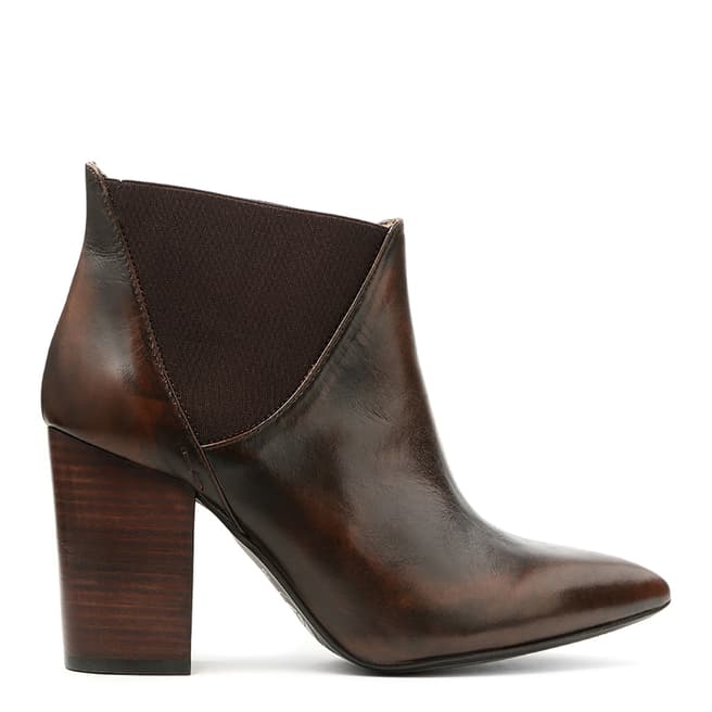 Hudson Brown Leather Crispin Ankle Boots