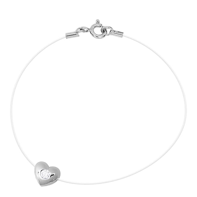 Only You Transparent String Heart Diamond Bracelet 0.05cts