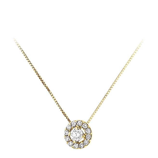 Dyamant Yellow Gold Diamond Necklace 0.13cts