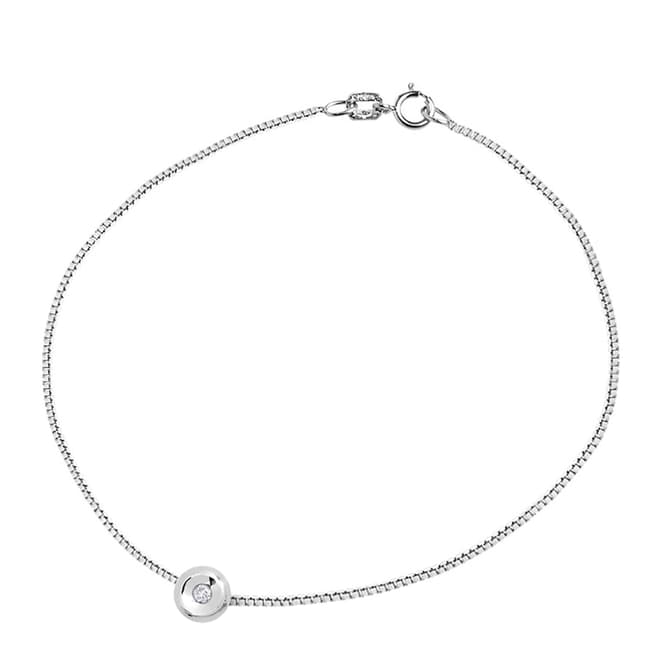 Dyamant Silver Venitienne Link Diamond Bracelet 0.03cts