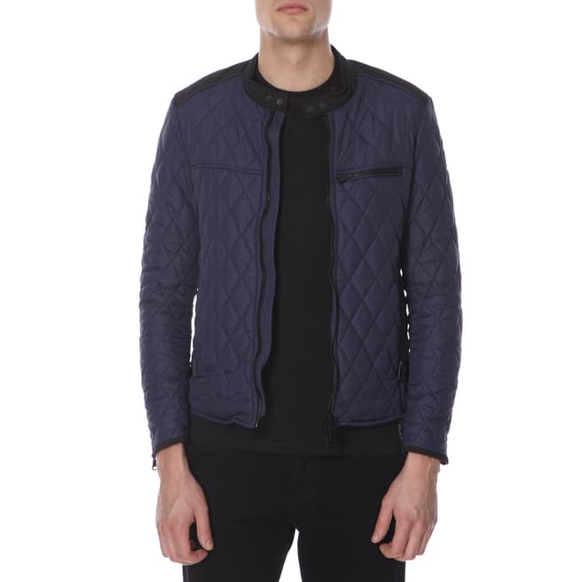 Replay Navy Quilted Jacket