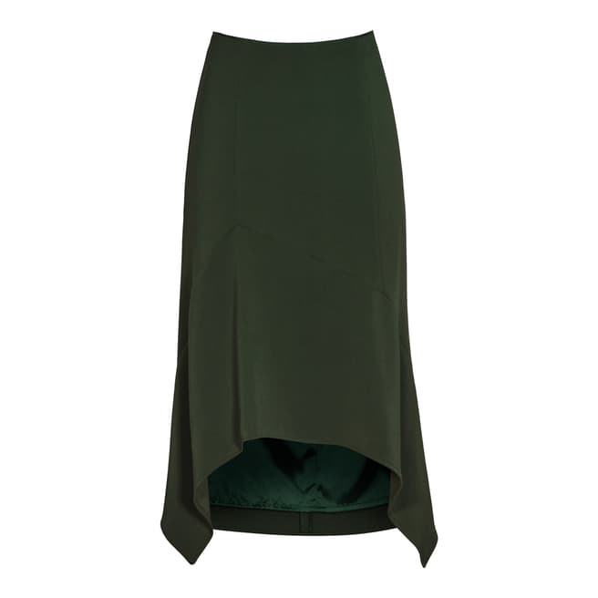 Reiss Dark Green Autumn Cutaway Skirt