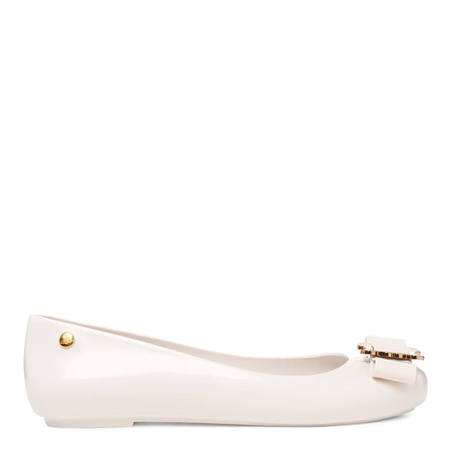 Vivienne Westwood for Melissa White Buckle Space Love Flats