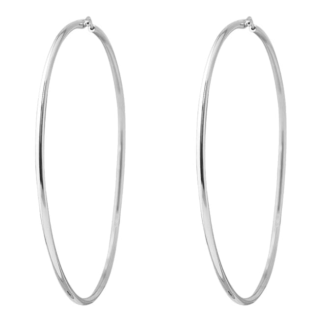 Wish List Silver Creole Diamond Earrings