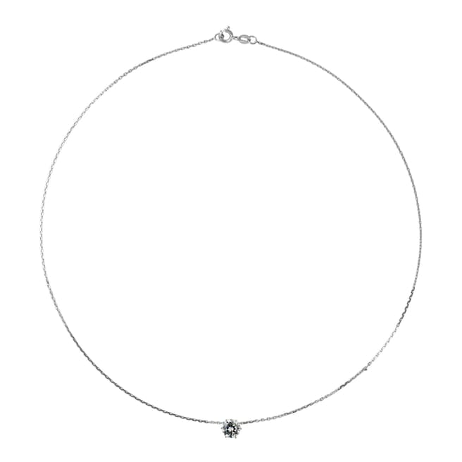 Wish List Silver Zirconium Chain Necklace