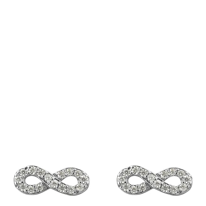 Wish List Silver Zirconium Infinity Earrings