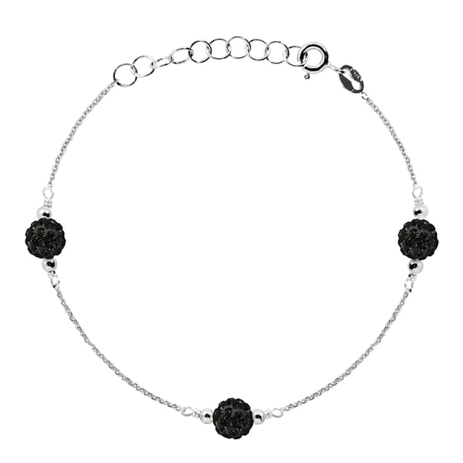 Wish List Silver/Black Crystal Trilogy Bracelet