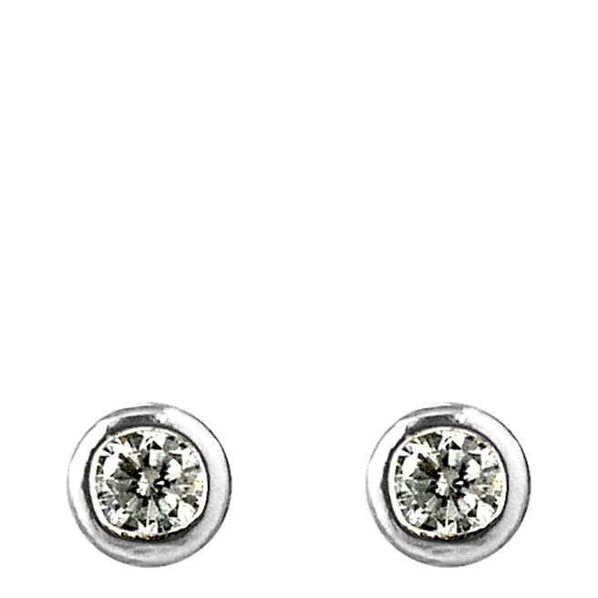 Wish List Silver Creole Stud Earrings