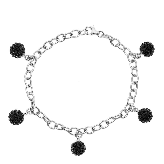 Wish List Silver/Black Crystal Bracelet