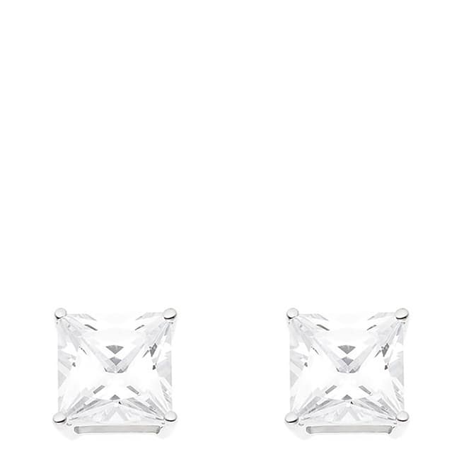 Wish List Silver Diamond Stud Earrings