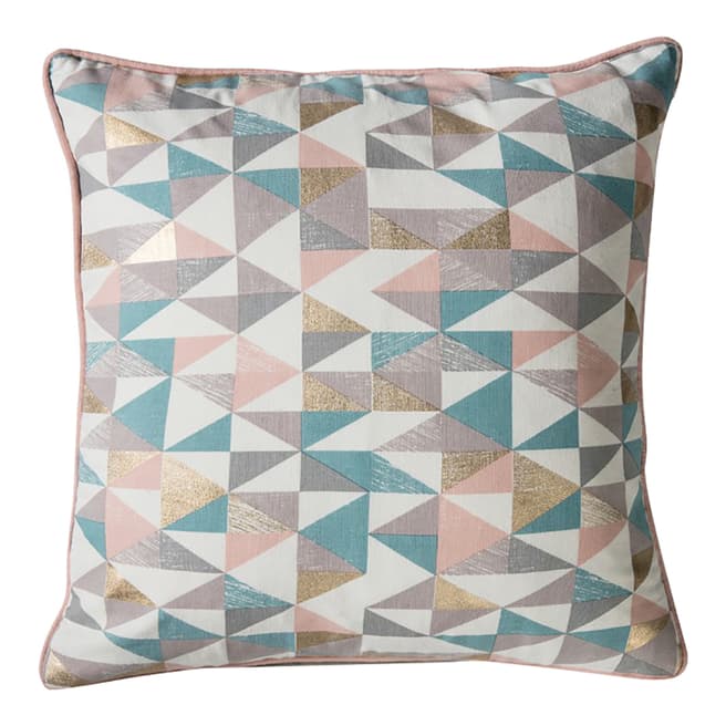 Gallery Living Blush/Grey Triangle Geo Cushion