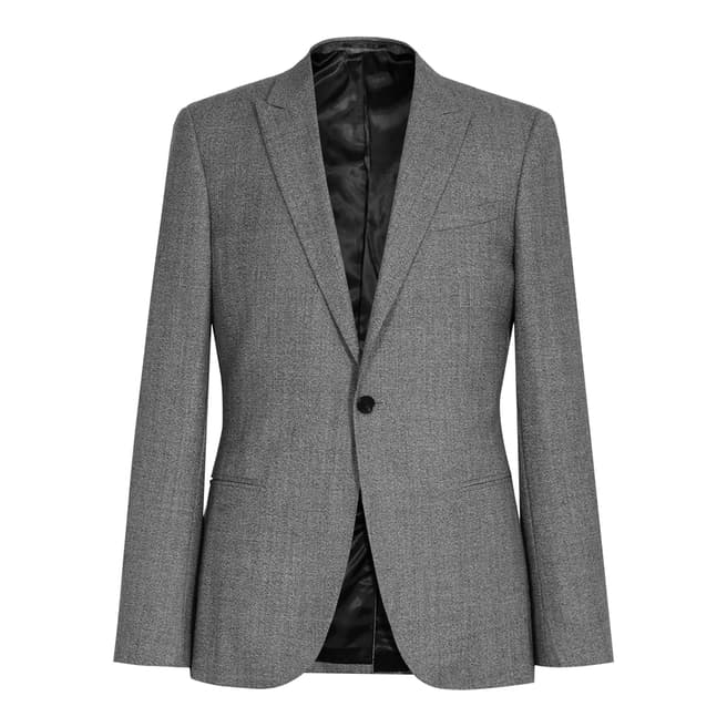 Reiss Grey Wool Blend Slim Fit Suit Jacket