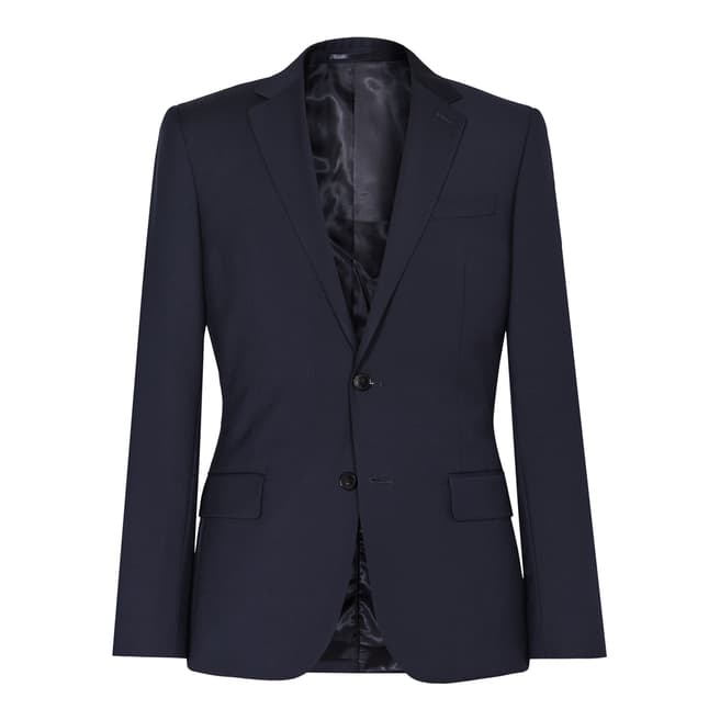 Reiss Navy Wool Blend Slim Fit Tailored Suit Jacket